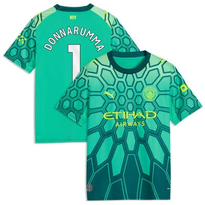 Manchester City PUMA Goalkeeper Shirt 2026-27 - Kids with Donnarumma 1 printing