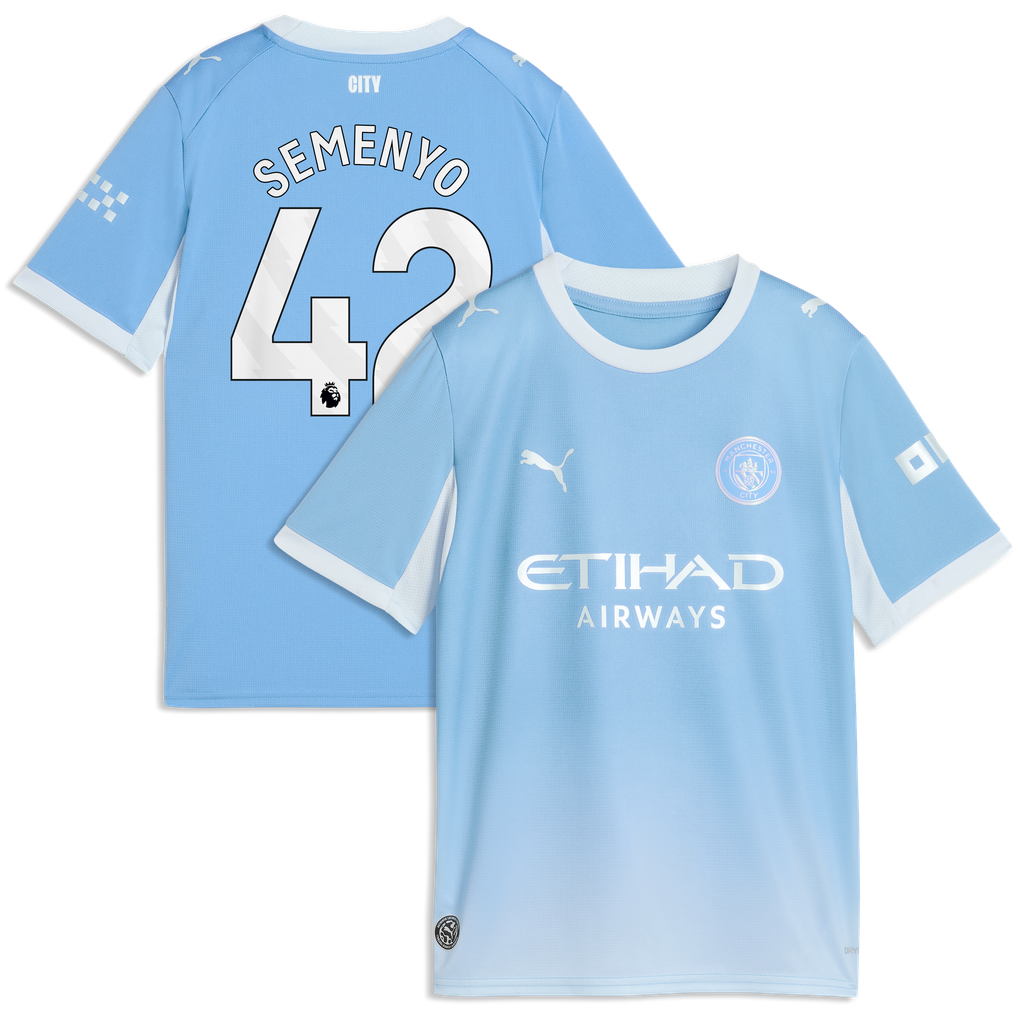 Manchester City PUMA Home Shirt 2026-27 - Kids with Semenyo 42 printing