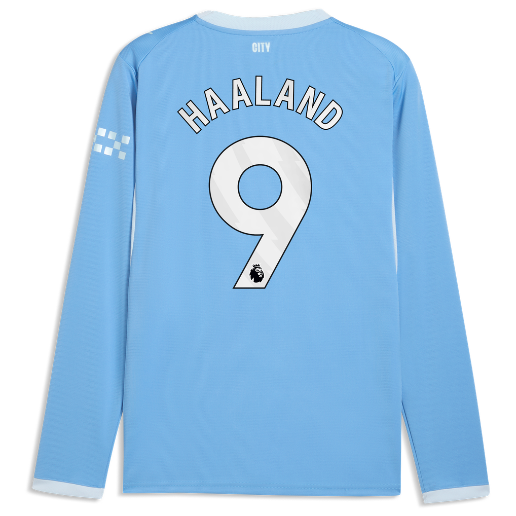 Manchester City PUMA Home Shirt 2026-27 - Long Sleeve with Haaland 9 printing