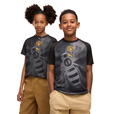 Manchester City Puma Warm Up Jersey - Black - Kids