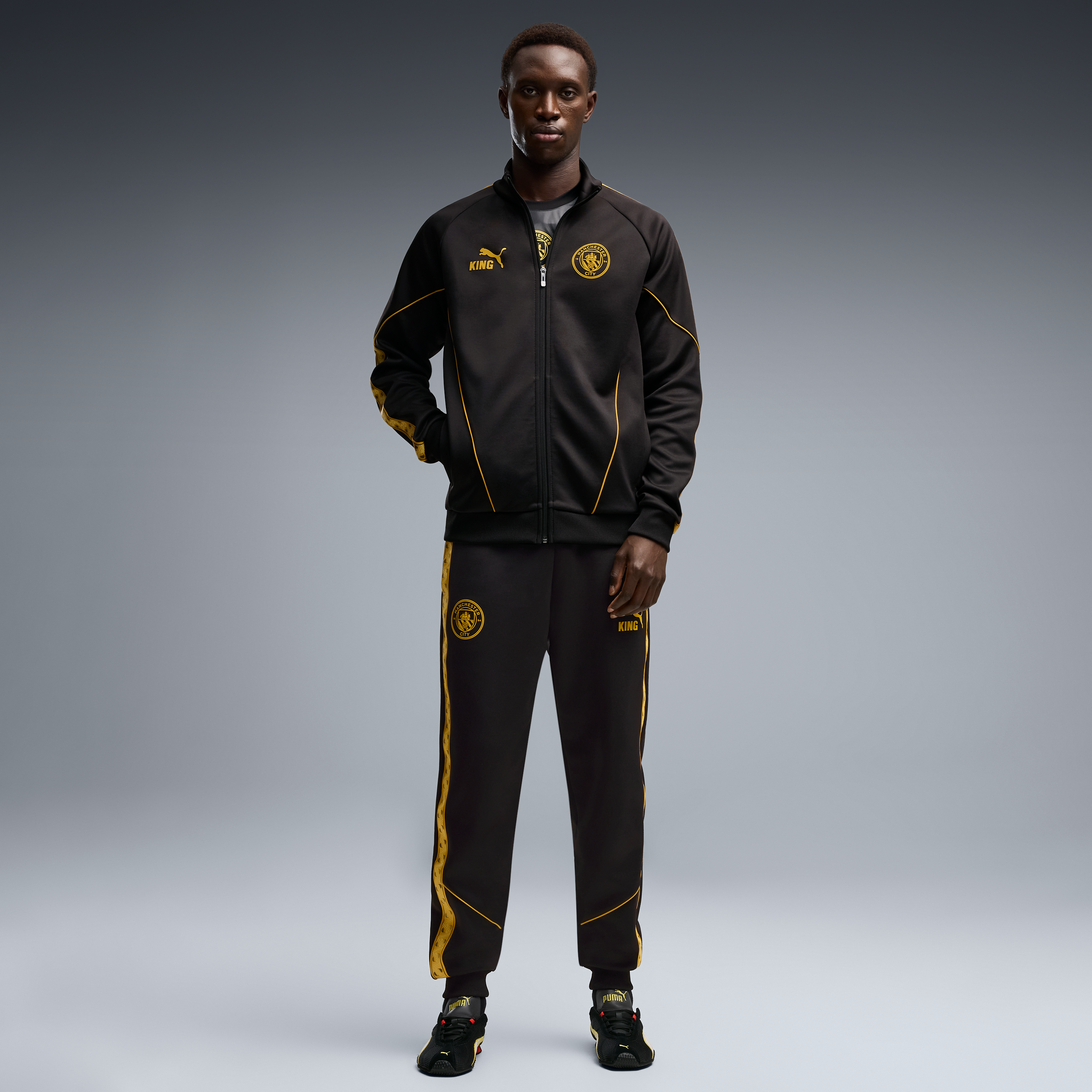 Men's Puma Blue Manchester City King Anthem dryCELL Full-Zip Jacket
