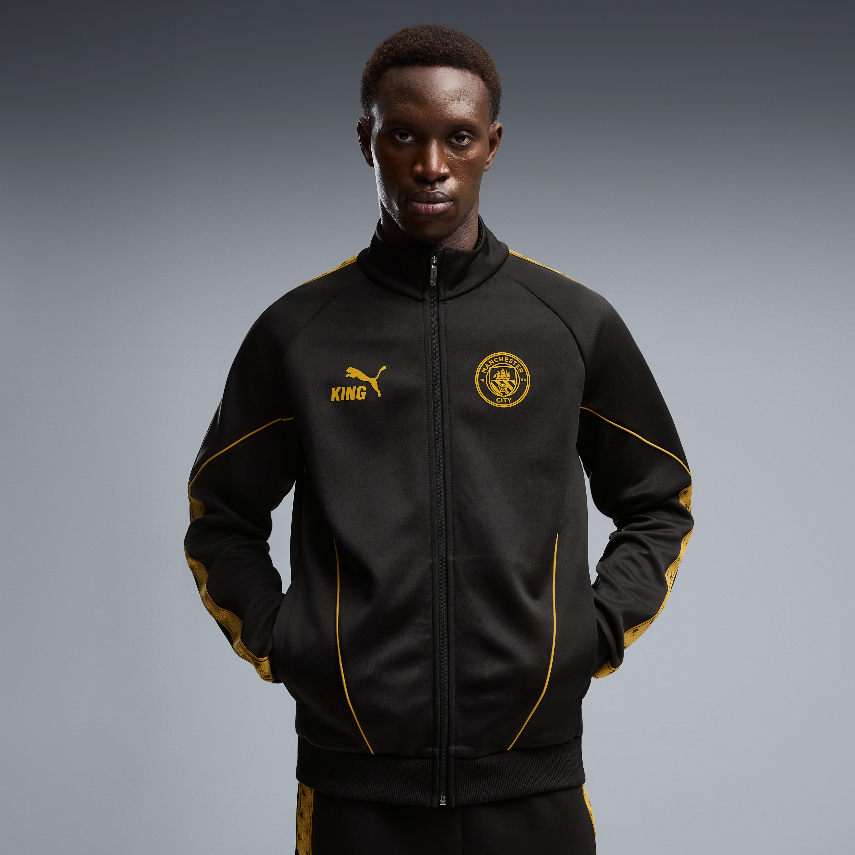 Men's Puma Blue Manchester City King Anthem dryCELL Full-Zip Jacket