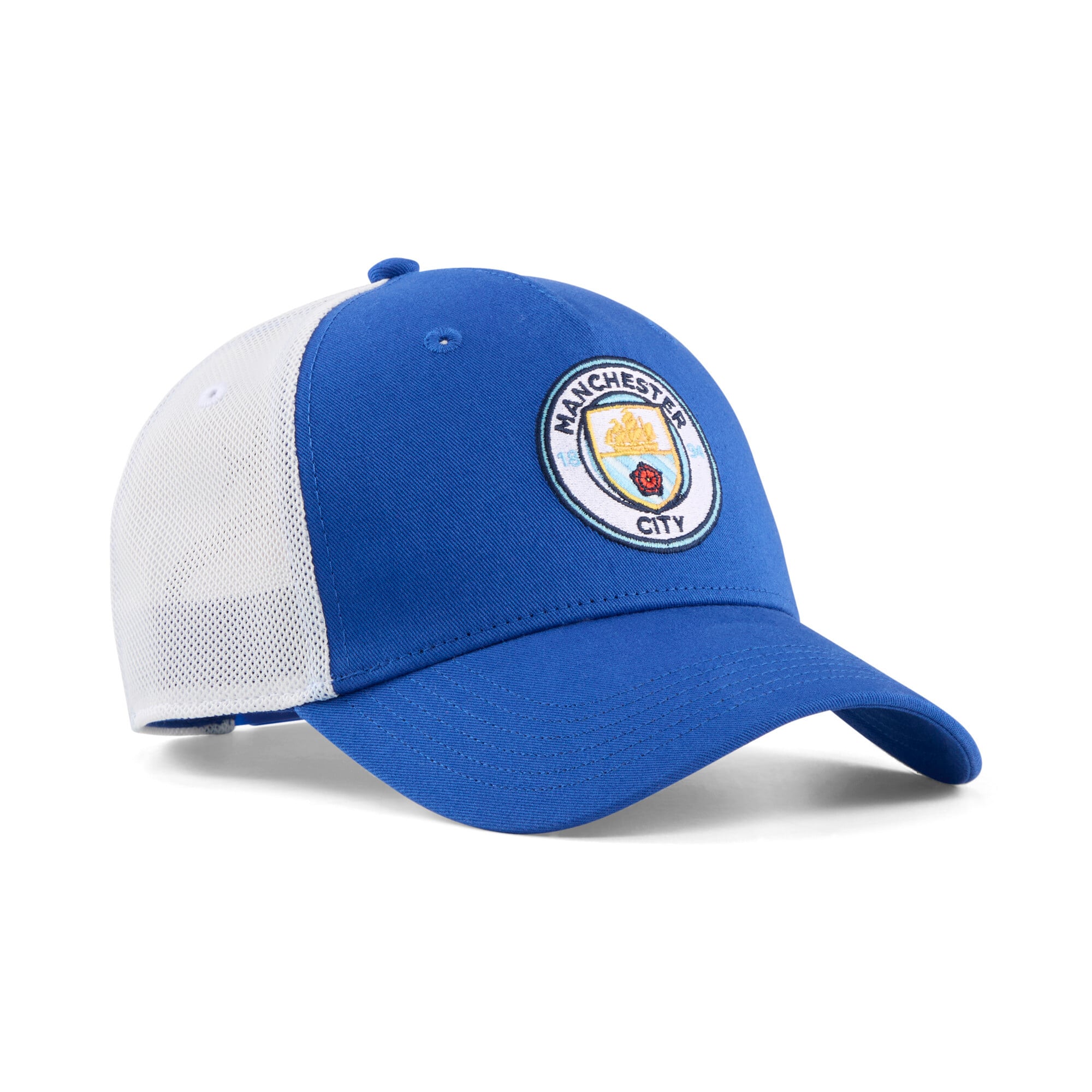 Men's Puma Blue Manchester City King Adjustable Trucker Hat