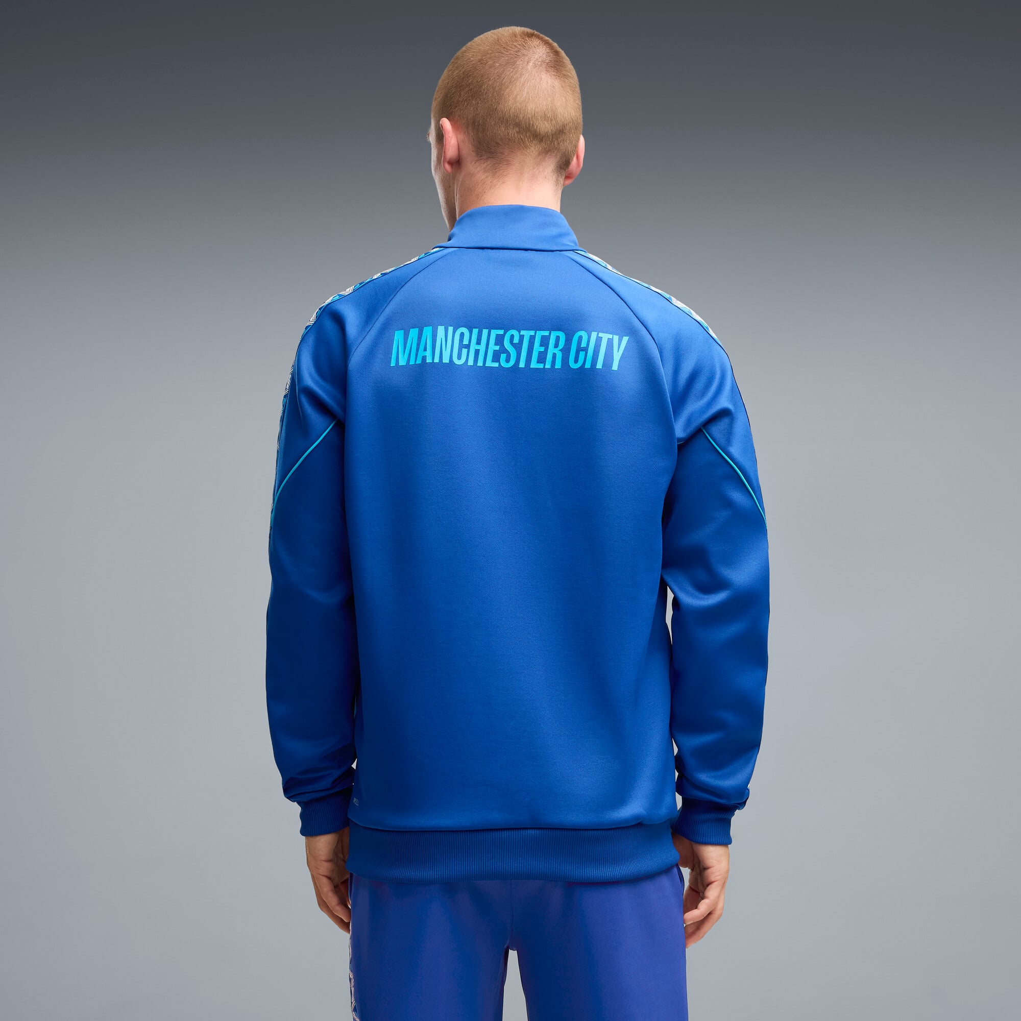 Men's Puma  Blue Manchester City King Anthem dryCELL Full-Zip Jacket