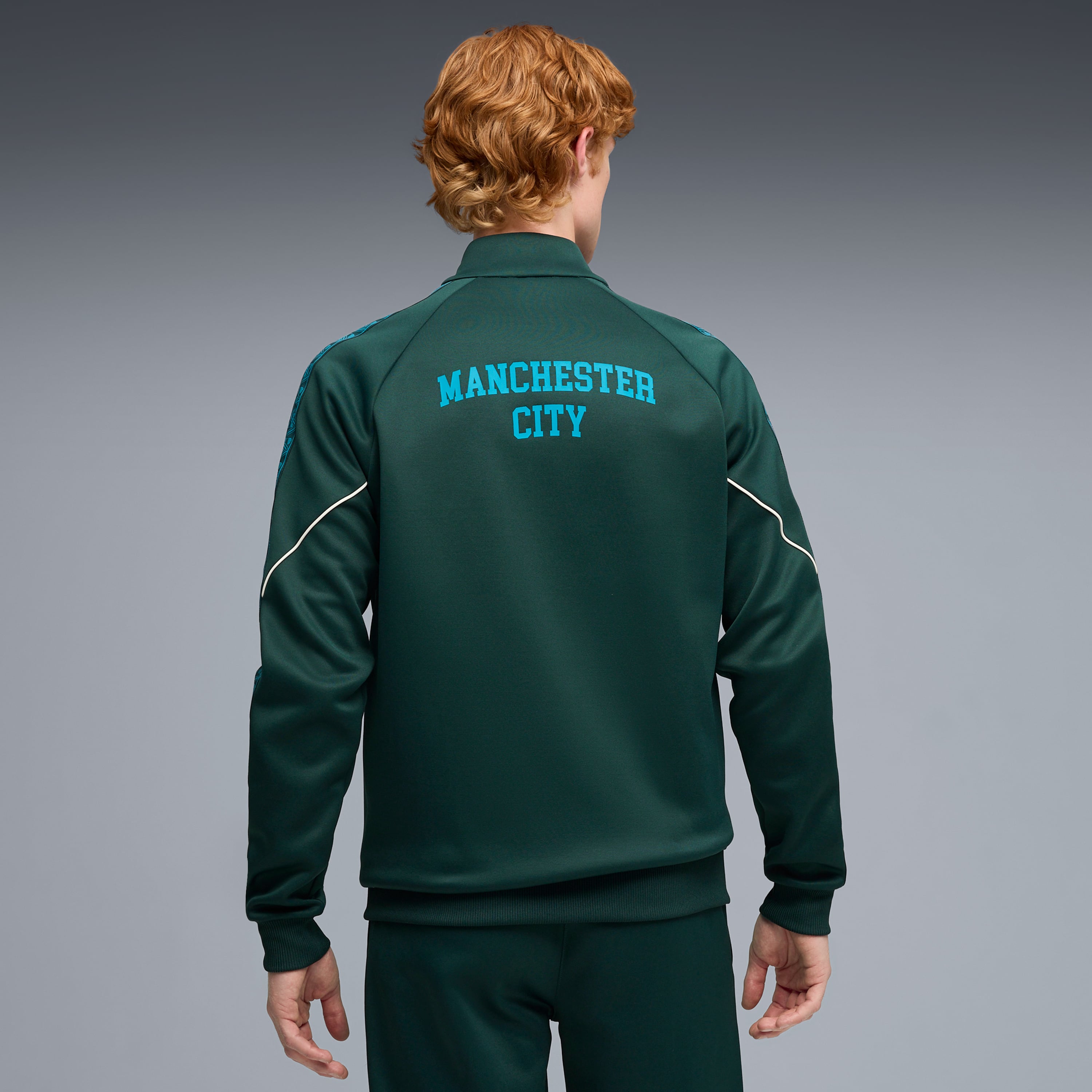 Veste zippée intégrale Puma verte Manchester City King Anthem dryCELL pour homme