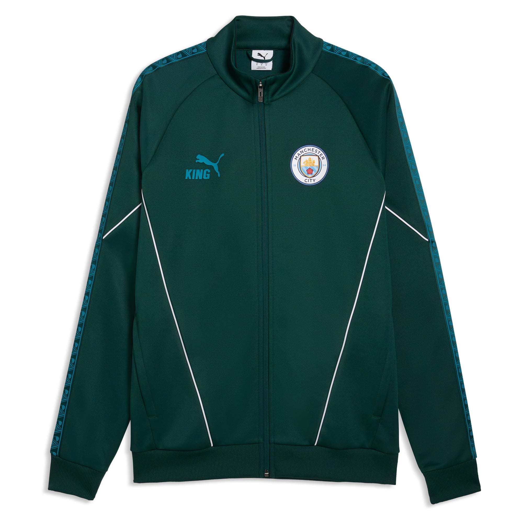 Veste zippée intégrale Puma verte Manchester City King Anthem dryCELL pour homme