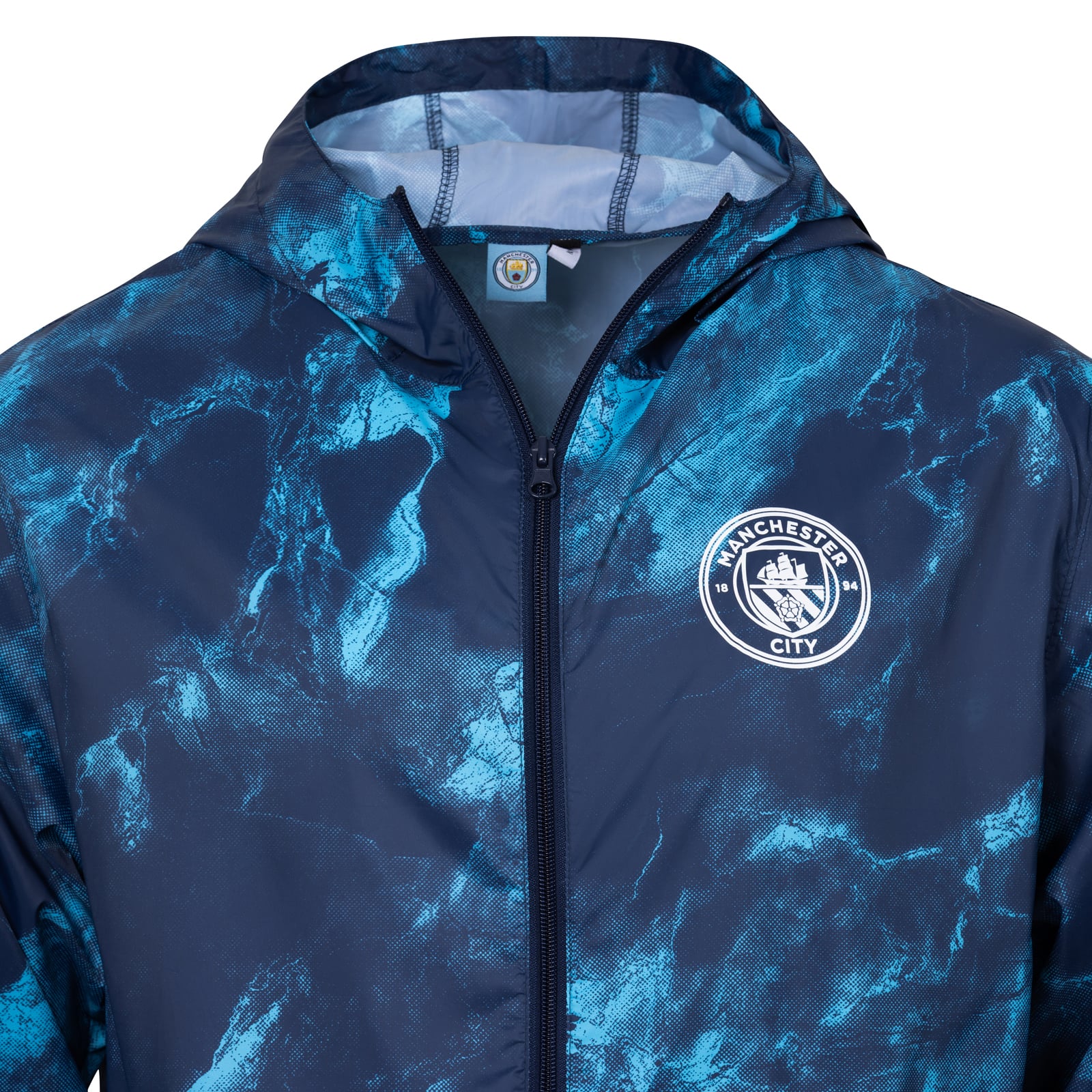 Veste coupe-vent zippée intégrale Manchester City Breeze de Sport Design Sweden Navy pour homme