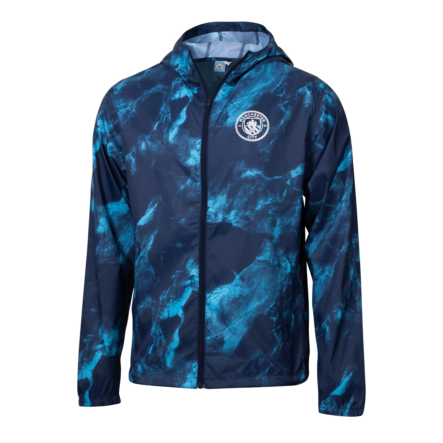 Veste coupe-vent zippée intégrale Manchester City Breeze de Sport Design Sweden Navy pour homme