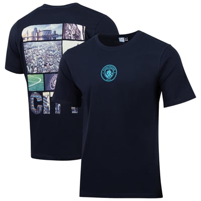 T-shirt décontracté Manchester City Sport Design Sweden Landmark - Bleu marine