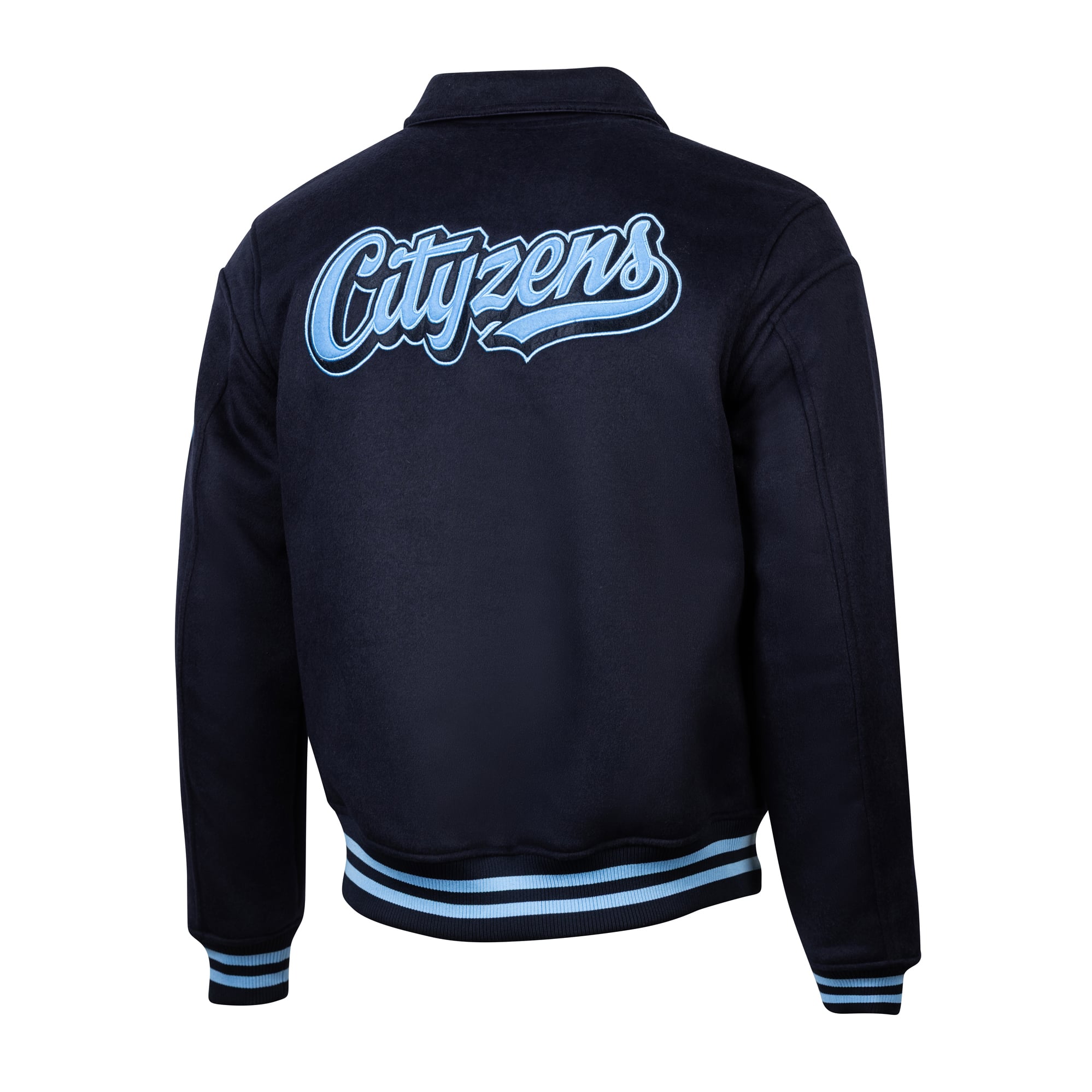 Veste universitaire Manchester City Victory à boutons-pression, bleu marine, de marque Sport Design Sweden.