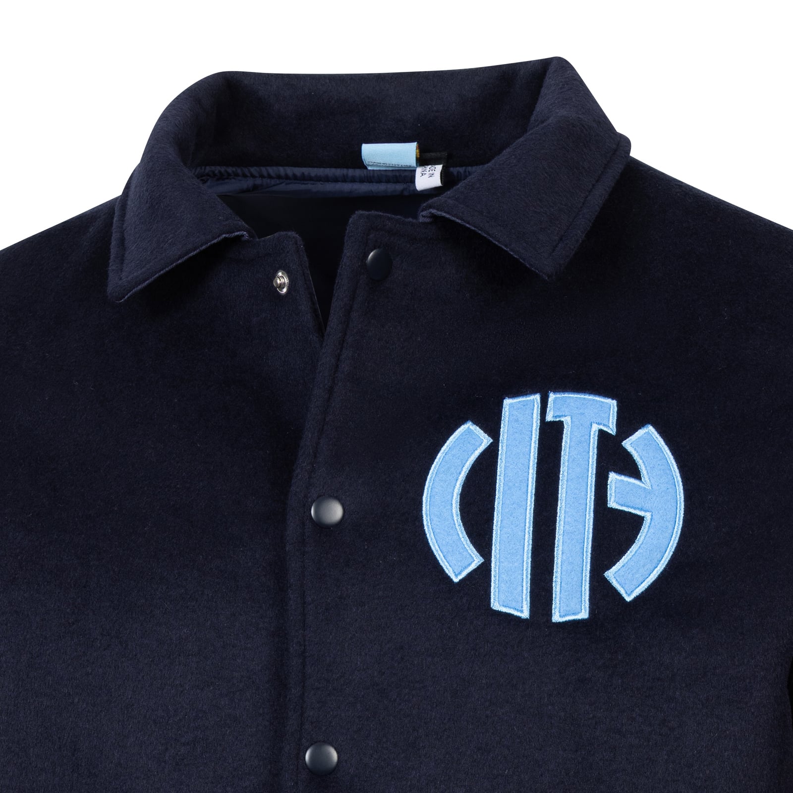 Veste universitaire Manchester City Victory à boutons-pression, bleu marine, de marque Sport Design Sweden.
