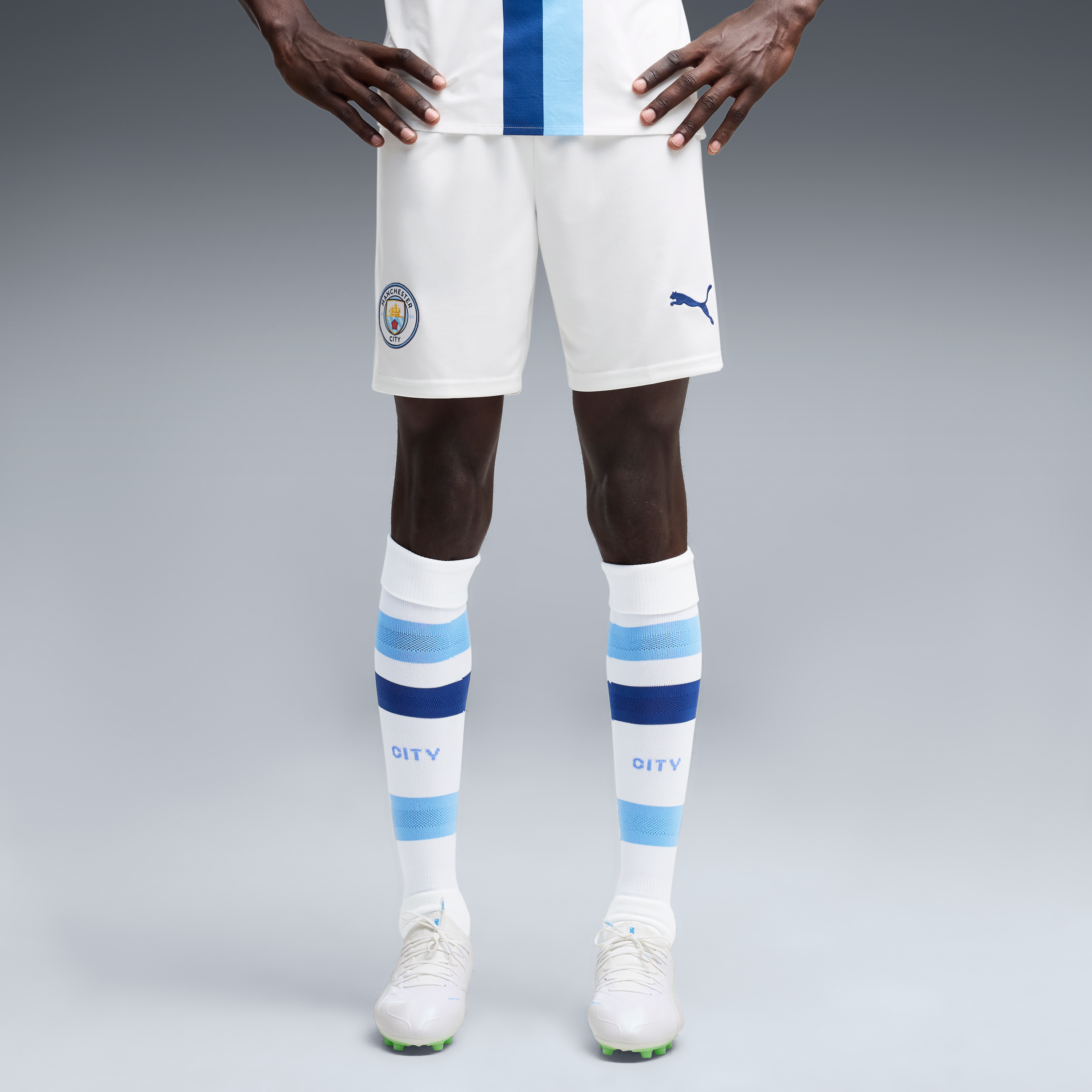 Youth Puma  White Manchester City 2026/27 Replica Shorts