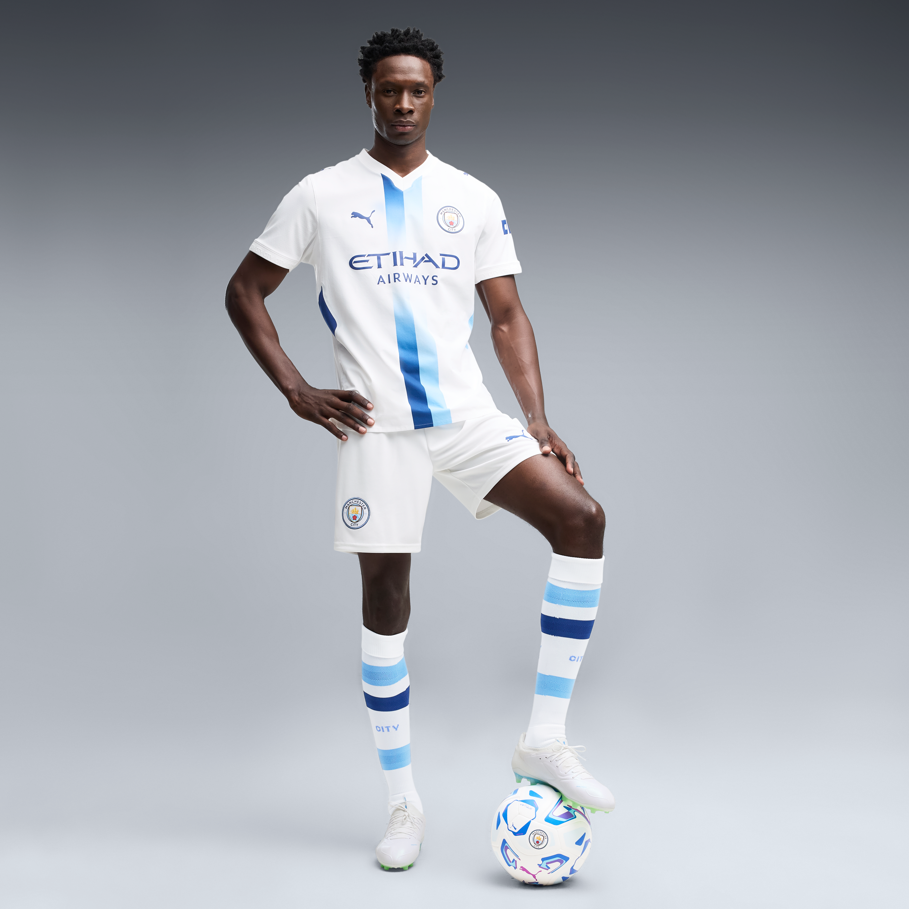 Youth Puma  White Manchester City 2026/27 Replica Shorts