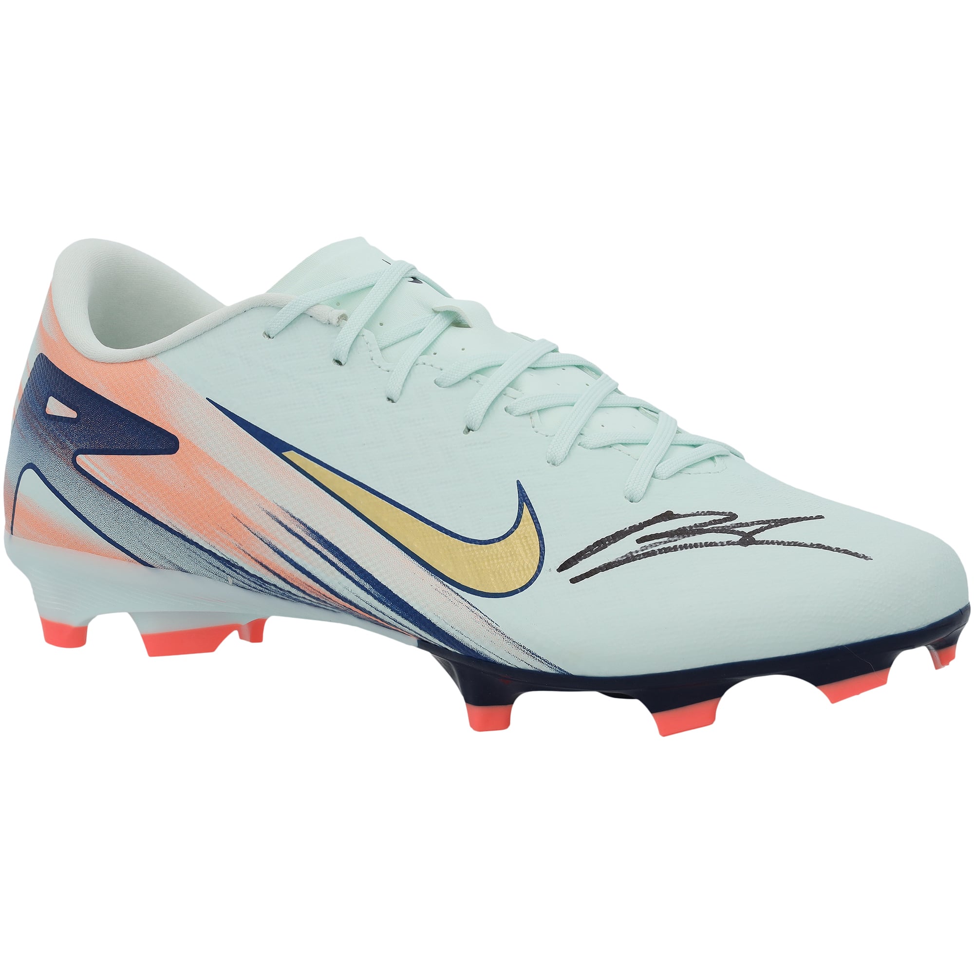 Bruno Fernandes Manchester United Autographed Light Green/Orange Nike Air Zoom CR7 Soccer Cleat