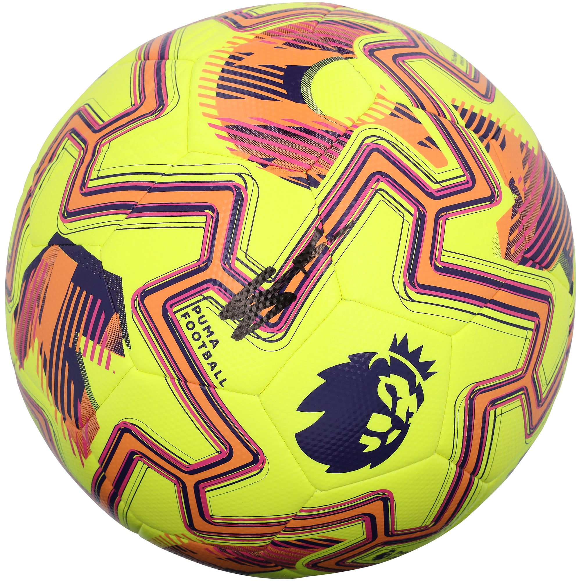 Bryan Mbeumo Manchester United Autographed Yellow Puma 2025-26 English Premier League Soccer Ball