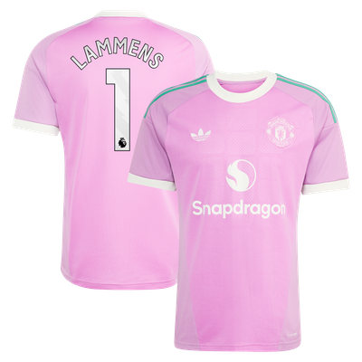 Manchester United adidas Away Goalkeeper Shirt 2026-27 with Lammens 1 printing