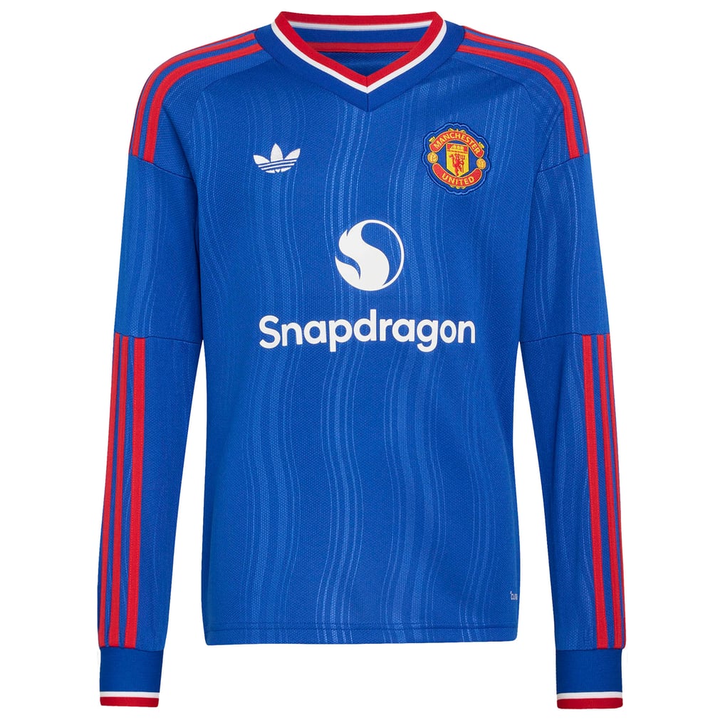 Manchester United adidas Away Shirt 2026-27 - Long Sleeve - Kids with Mbeumo 19 printing