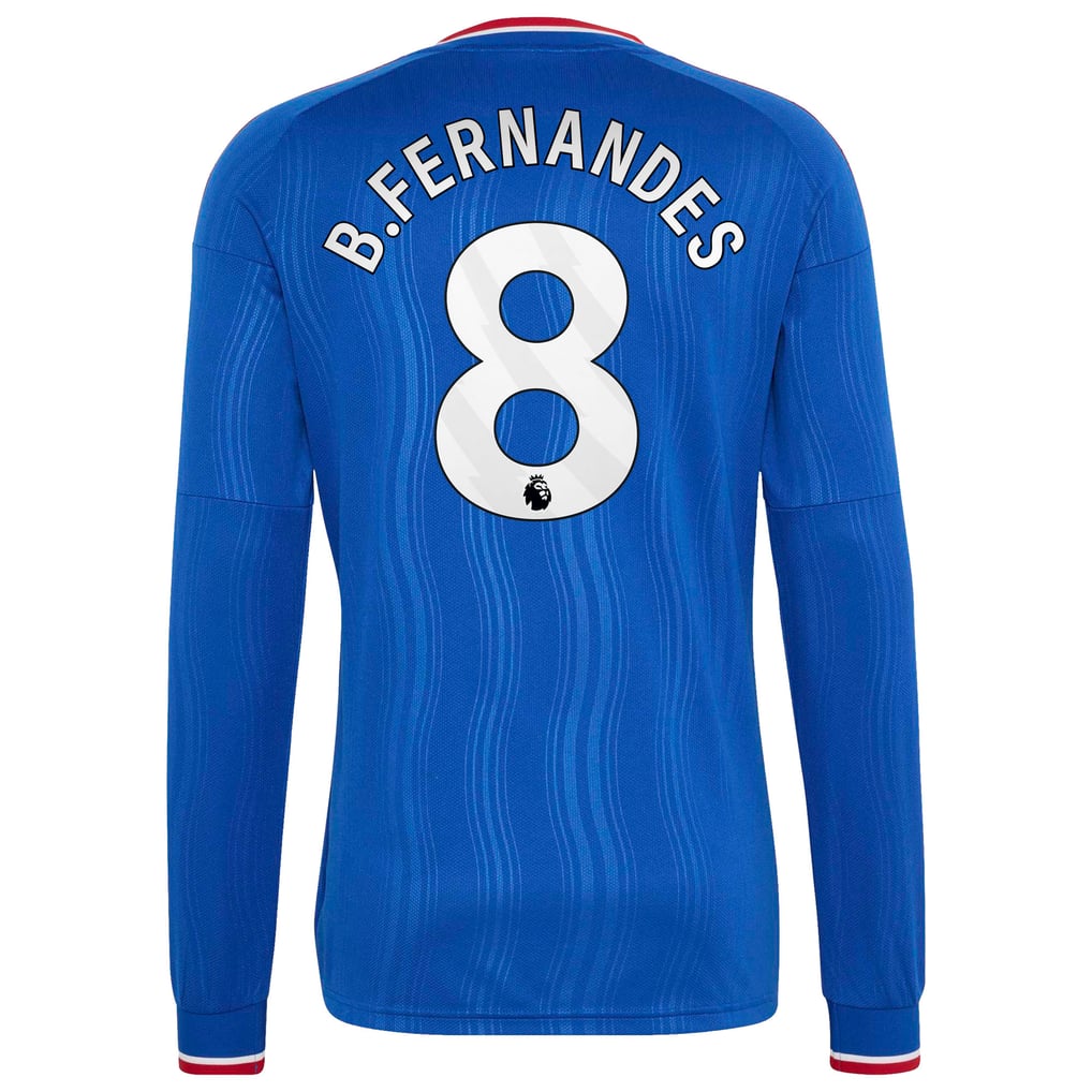 Manchester United adidas Away Shirt 2026-27 - Long Sleeve with B.Fernandes 8 printing