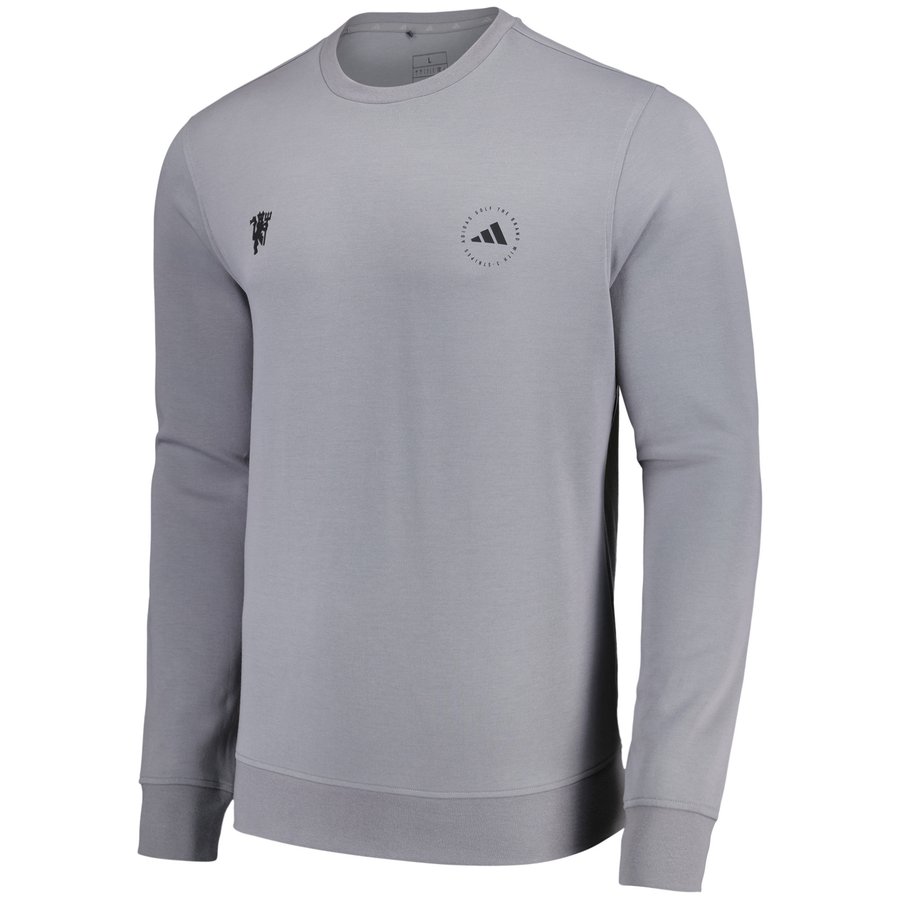 Manchester United adidas Crewneck Sweatshirt - Grey - Mens