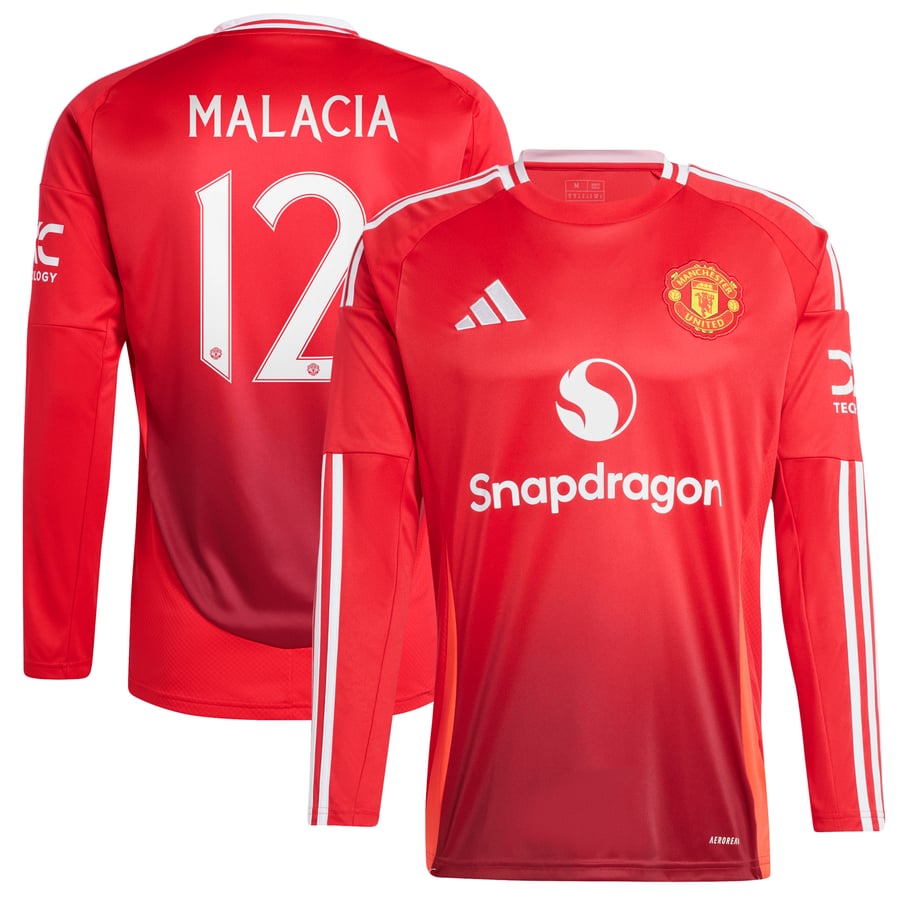 Manchester United adidas Cup Home Shirt 2024-25 - Long Sleeve with 