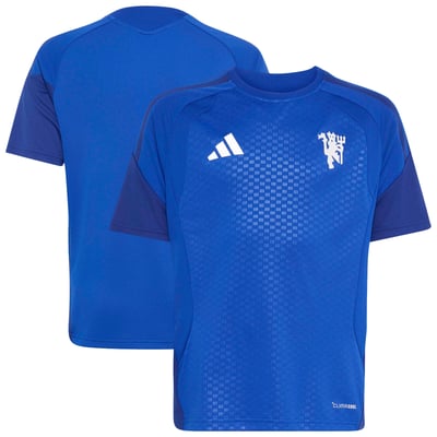 Manchester United adidas Cup Training Jersey- Royal - Kids