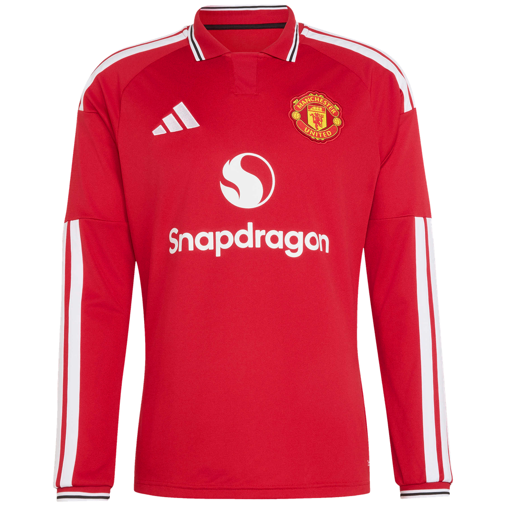 Manchester United adidas Home Authentic Shirt 2026-27 - Long sleeve with B.Fernandes 8 printing