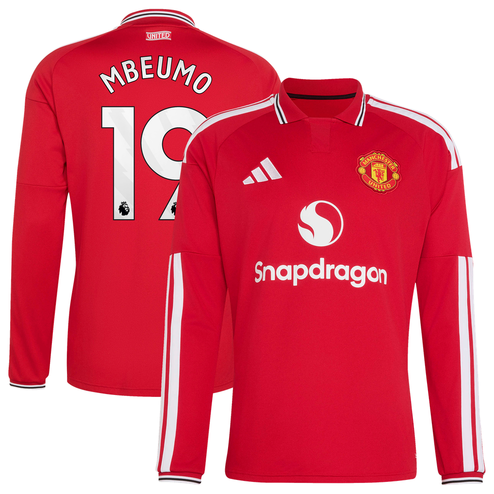 Manchester United adidas Home Shirt 2026-27 - Long Sleeve with Mbeumo 19 printing