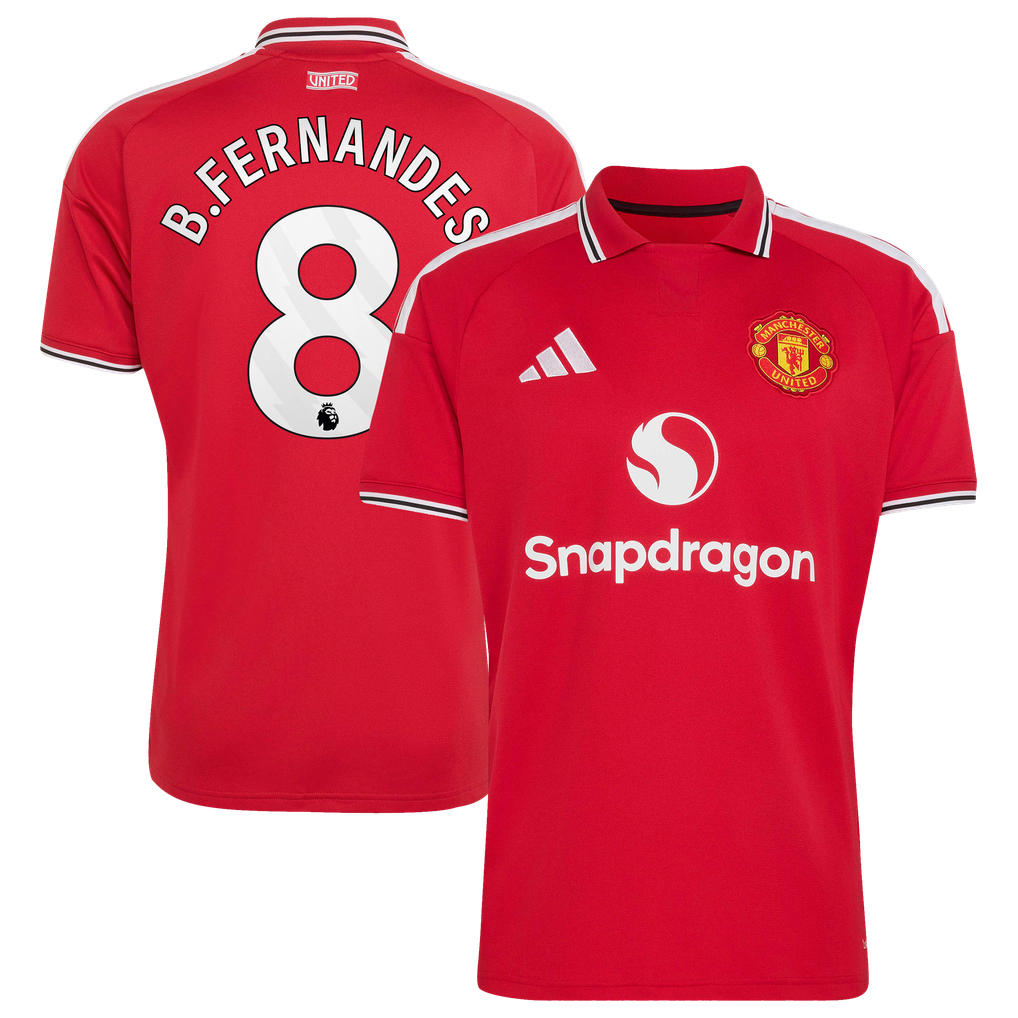 Manchester United adidas Home Shirt 2026-27 with B.Fernandes 8 printing