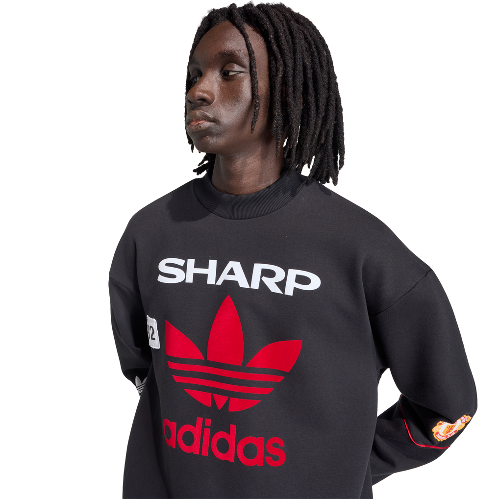 Manchester United adidas Originals 1990 Away Crew Sweater - Black