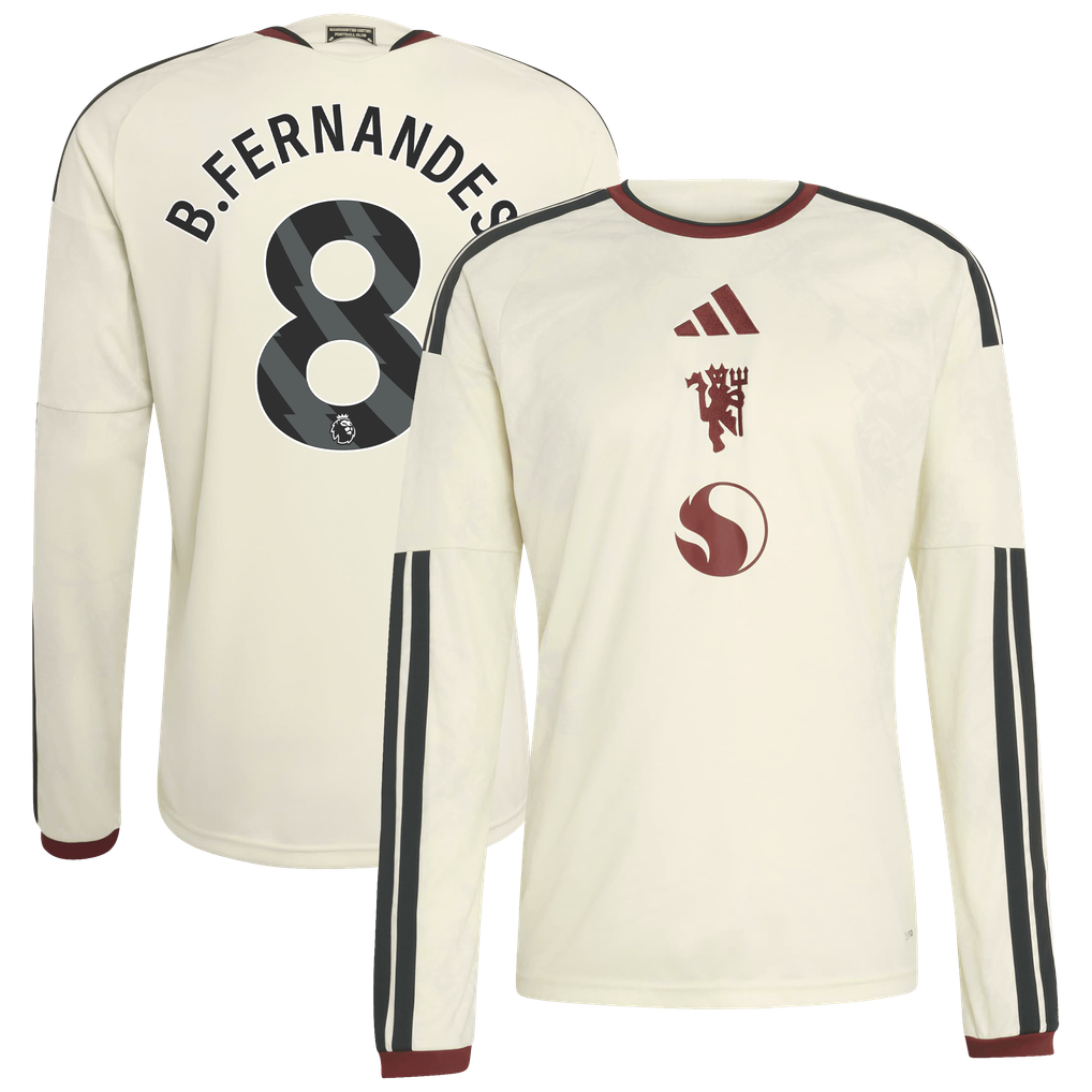 Manchester United adidas Third Shirt 2026-27 - Long Sleeve with B.Fernandes 8 printing