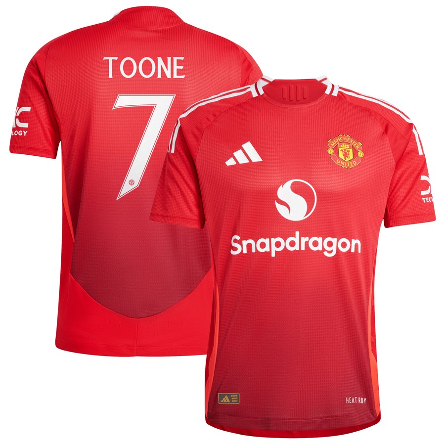 Manchester United Cup adidas Home Authentic Shirt 2024-25 with Toone 7 ...