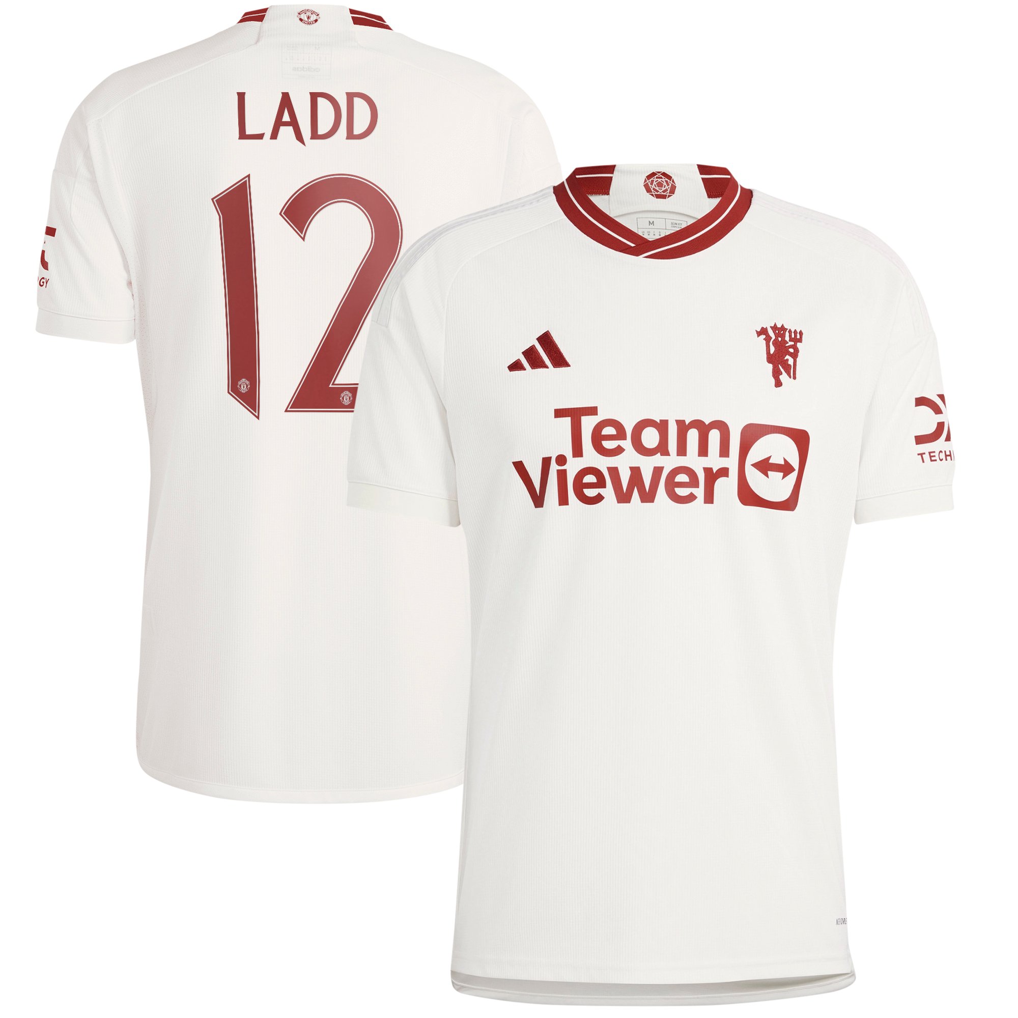 Manchester United Cup adidas Third Shirt 2023-24 with Ladd 12 printing