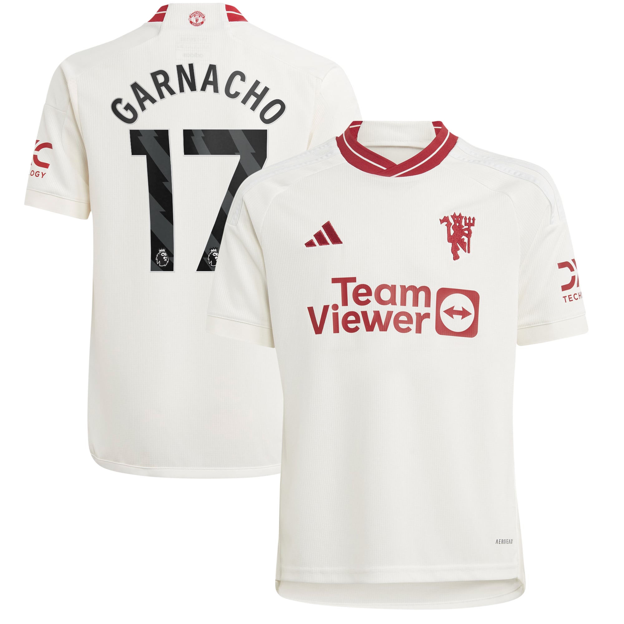 Manchester United EPL Ausweichtrikot 2023-24 – Kinder mit Aufdruck 