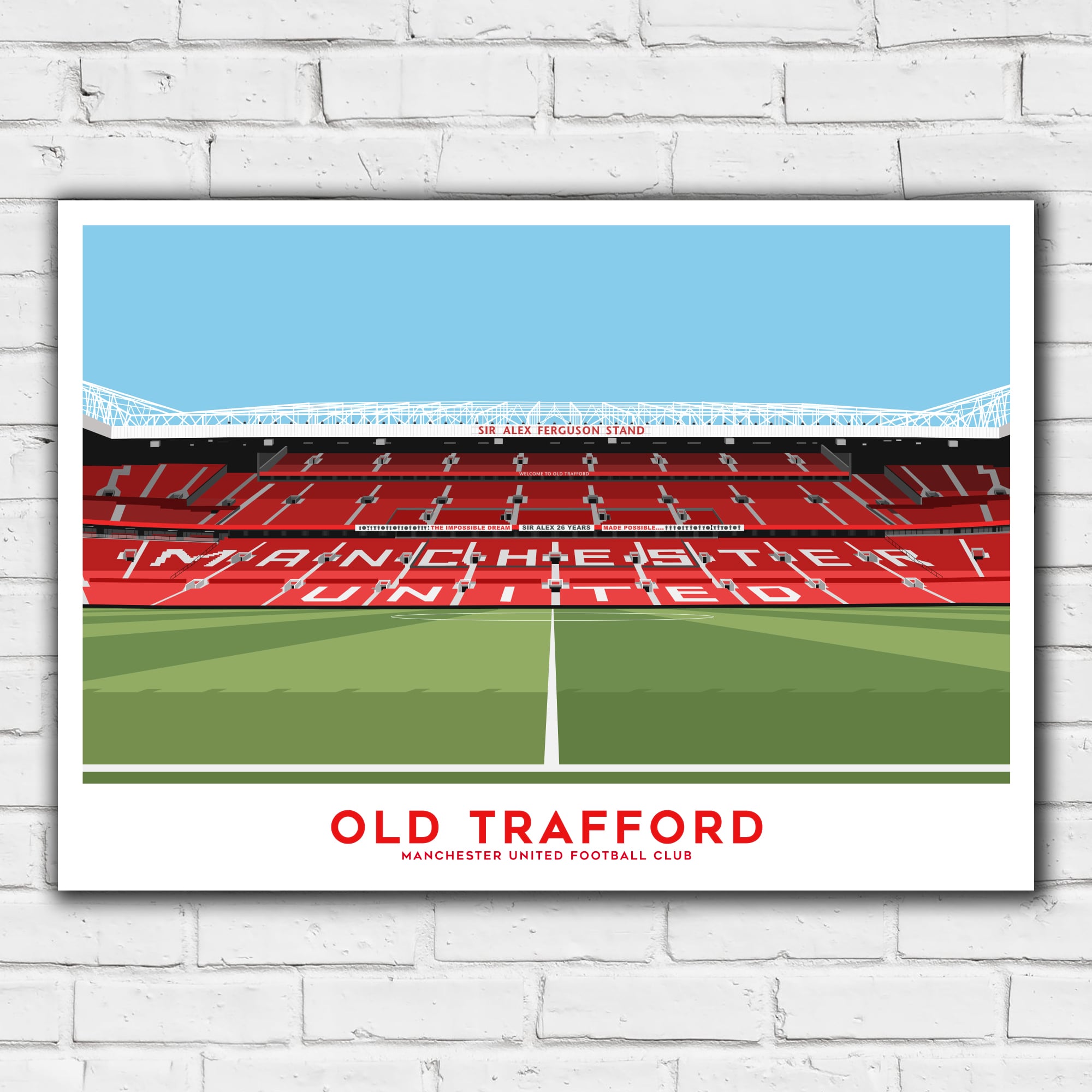 Manchester United Geburtstagskarte – Offizielles Stadion-Motiv, Ca. 22,5 X 12 Cm