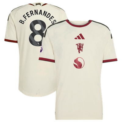 Bruno Fernandes Manchester United adidas 2026/27 Third On-Field Authentic Jersey - Cream