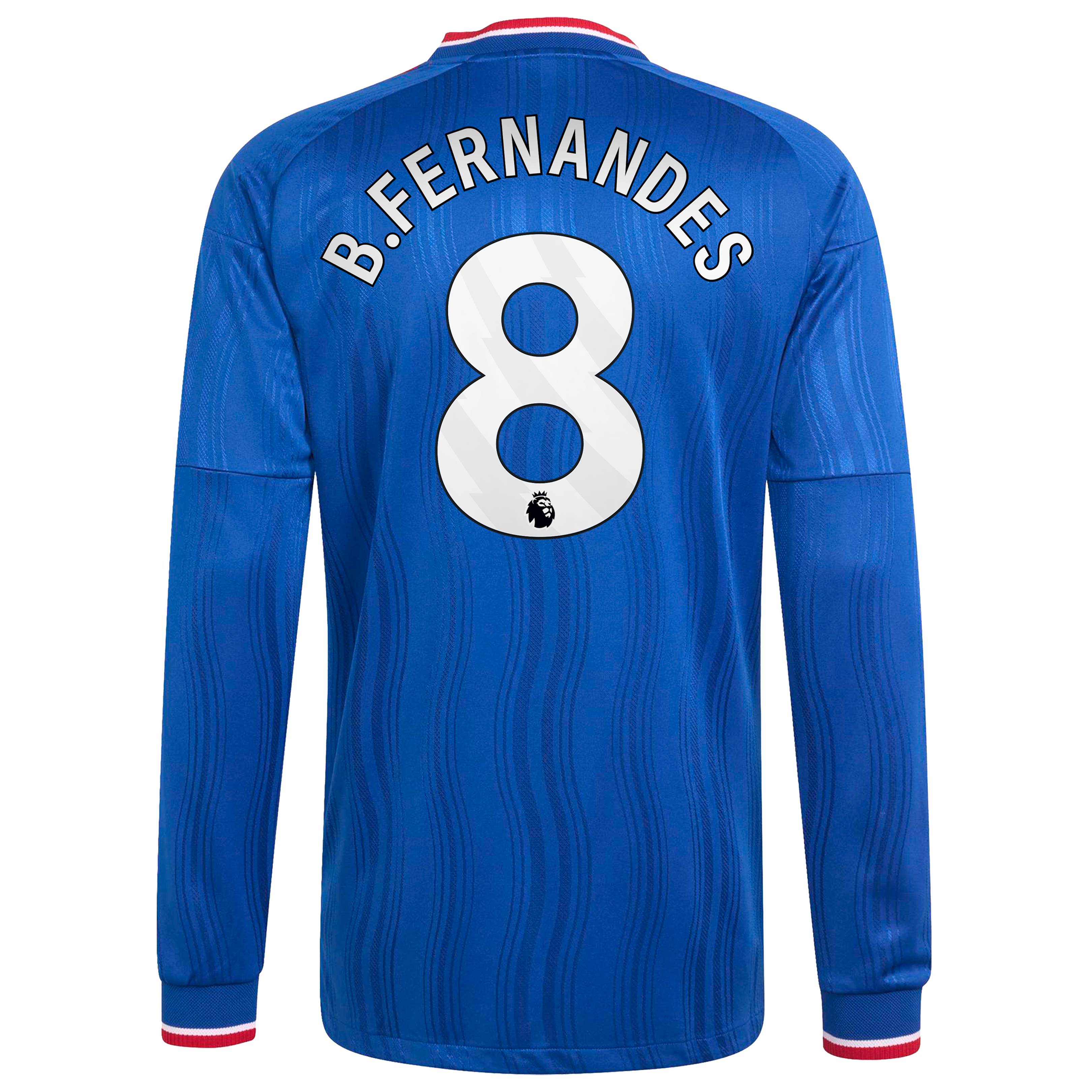 Men's adidas Bruno Fernandes Royal Manchester United 2026/27 Away On-Field Authentic Long Sleeve Jersey