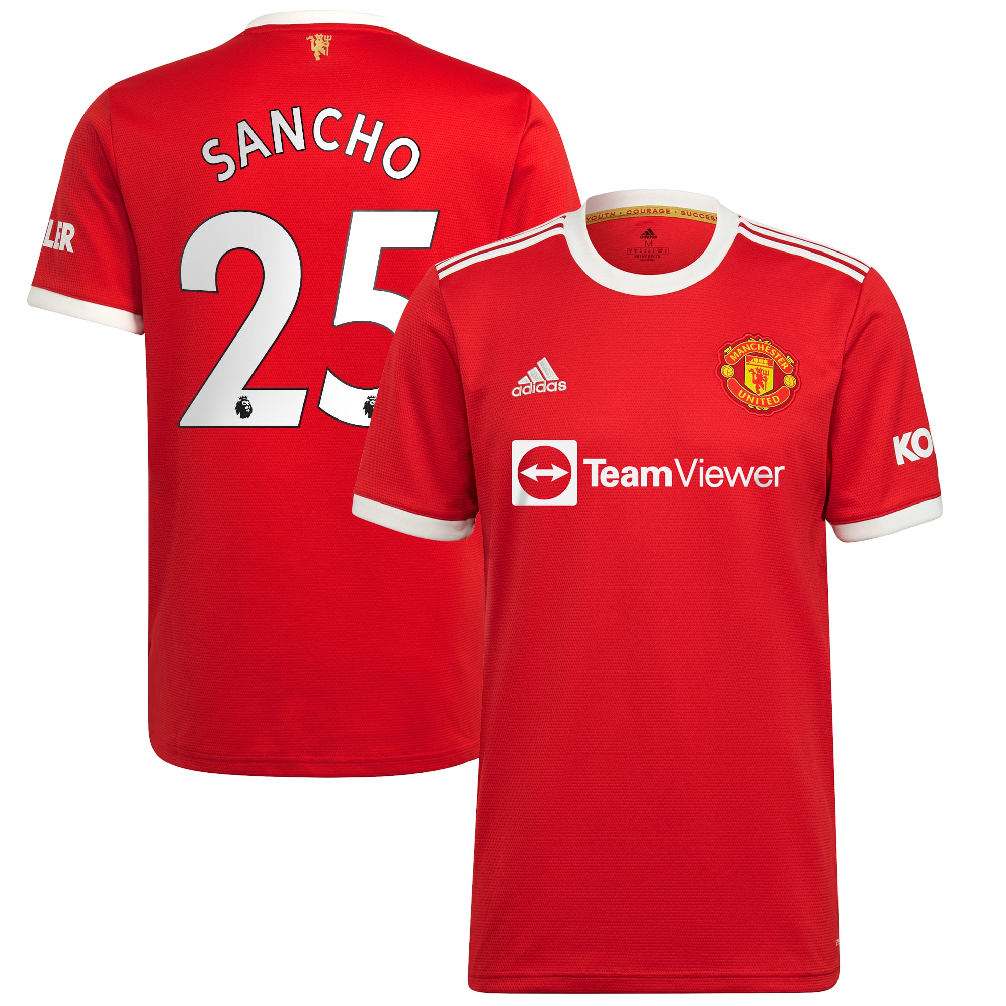 Jadon Sancho Manchester United adidas 2021/22 Home Replica Jersey