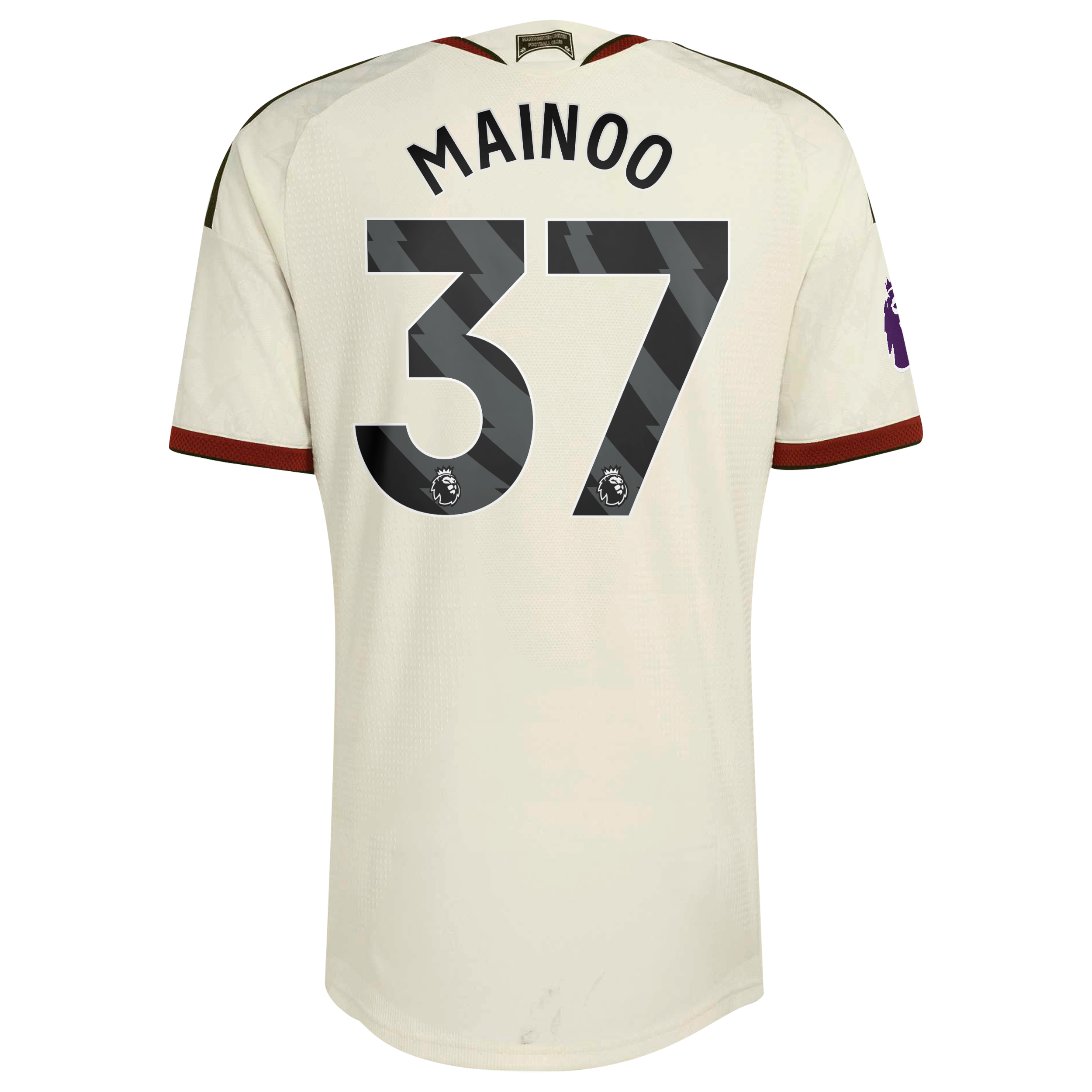 Maillot authentique troisième terrain adidas Kobbie Mainoo crème Manchester United 2026/27 pour homme