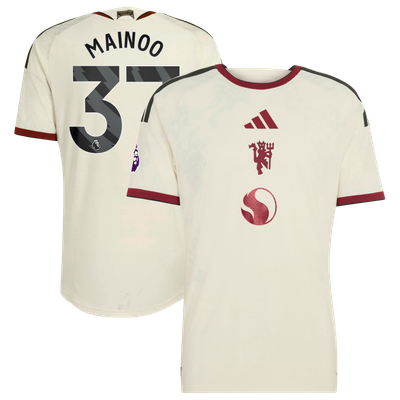 Maillot authentique troisième terrain de Kobbie Mainoo, Manchester United, adidas 2026/27 - Crème