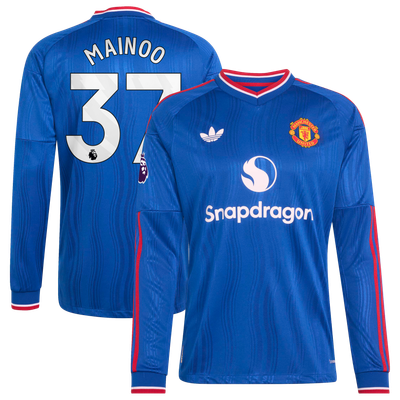 Kobbie Mainoo Manchester United adidas 2026/27 Away On-Field Authentic Long Sleeve Jersey - Royal