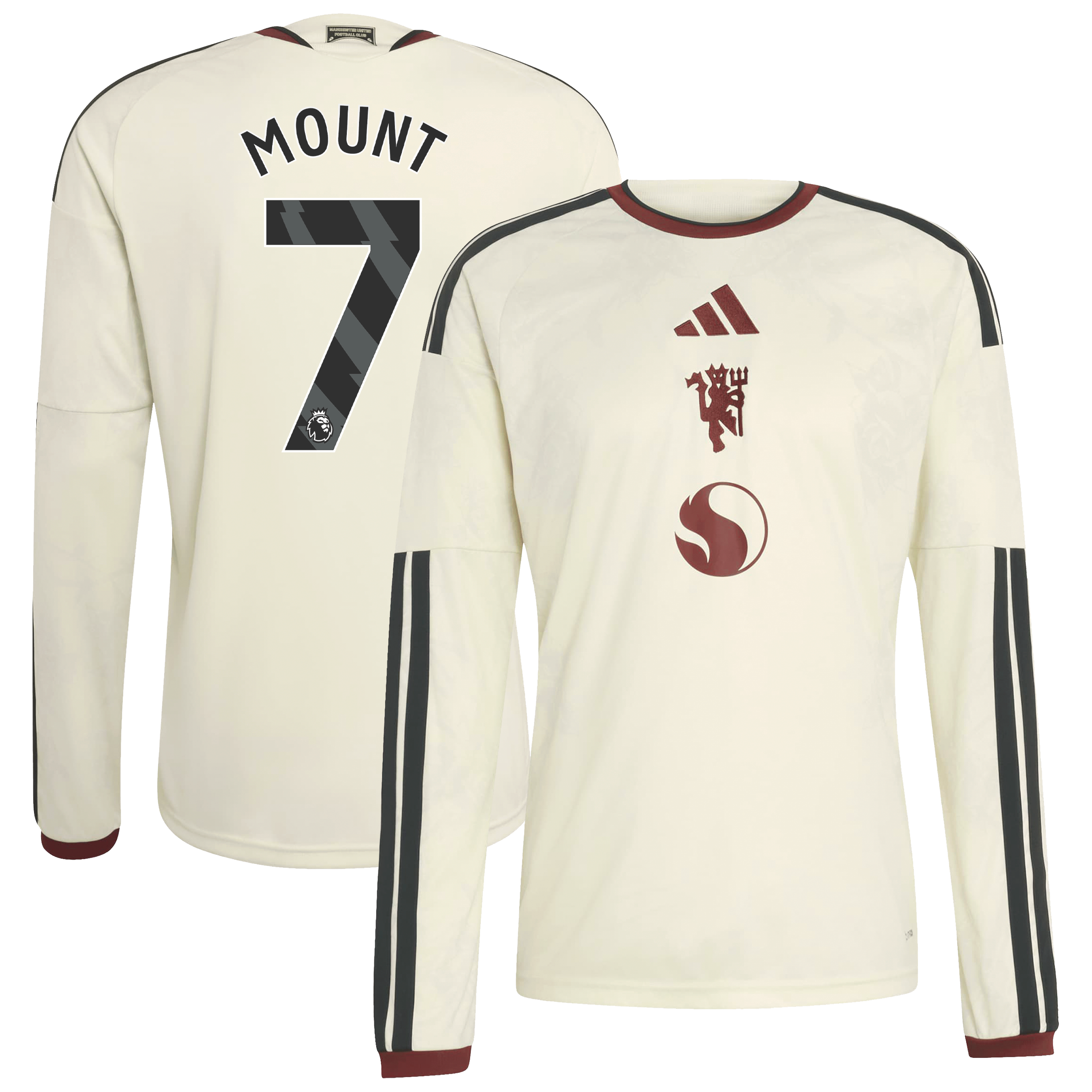 Men's adidas Mason Mount Red Manchester United 2026/27 Home Replica Long Sleeve Jersey