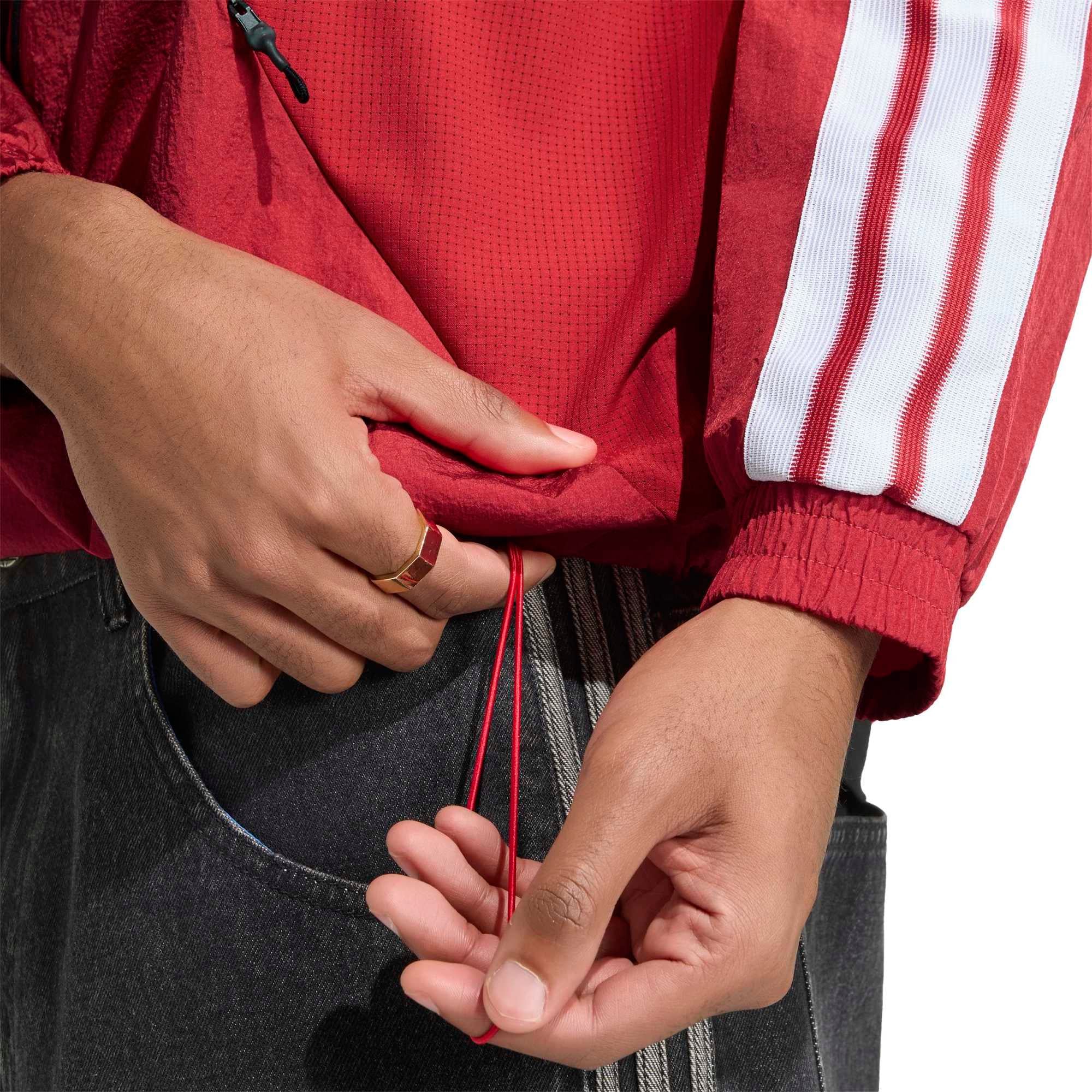Veste zippée intégrale adidas Manchester United 2026 rouge pour homme