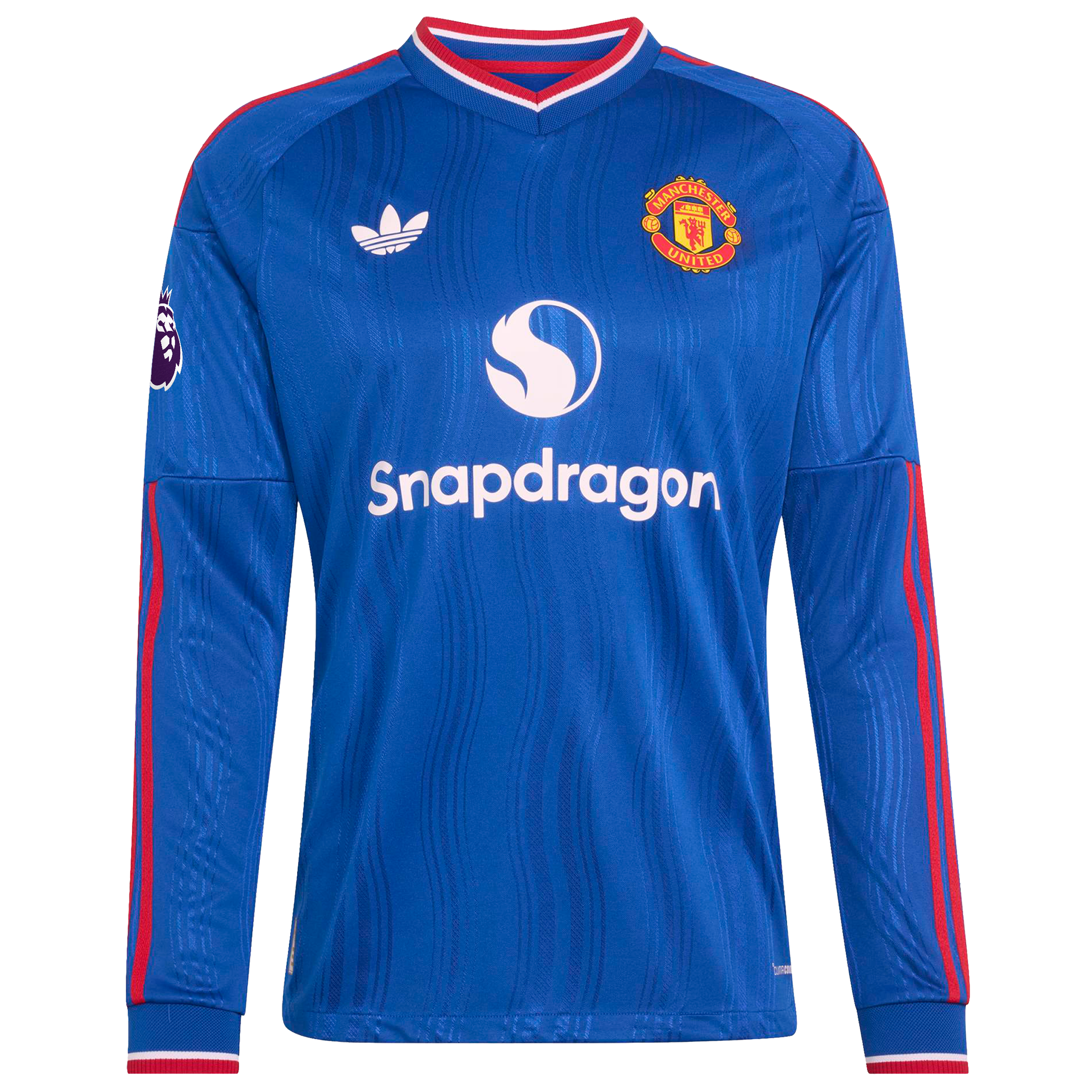 Maillot authentique à manches longues adidas Royal Manchester United 2026/27 extérieur avec patch
