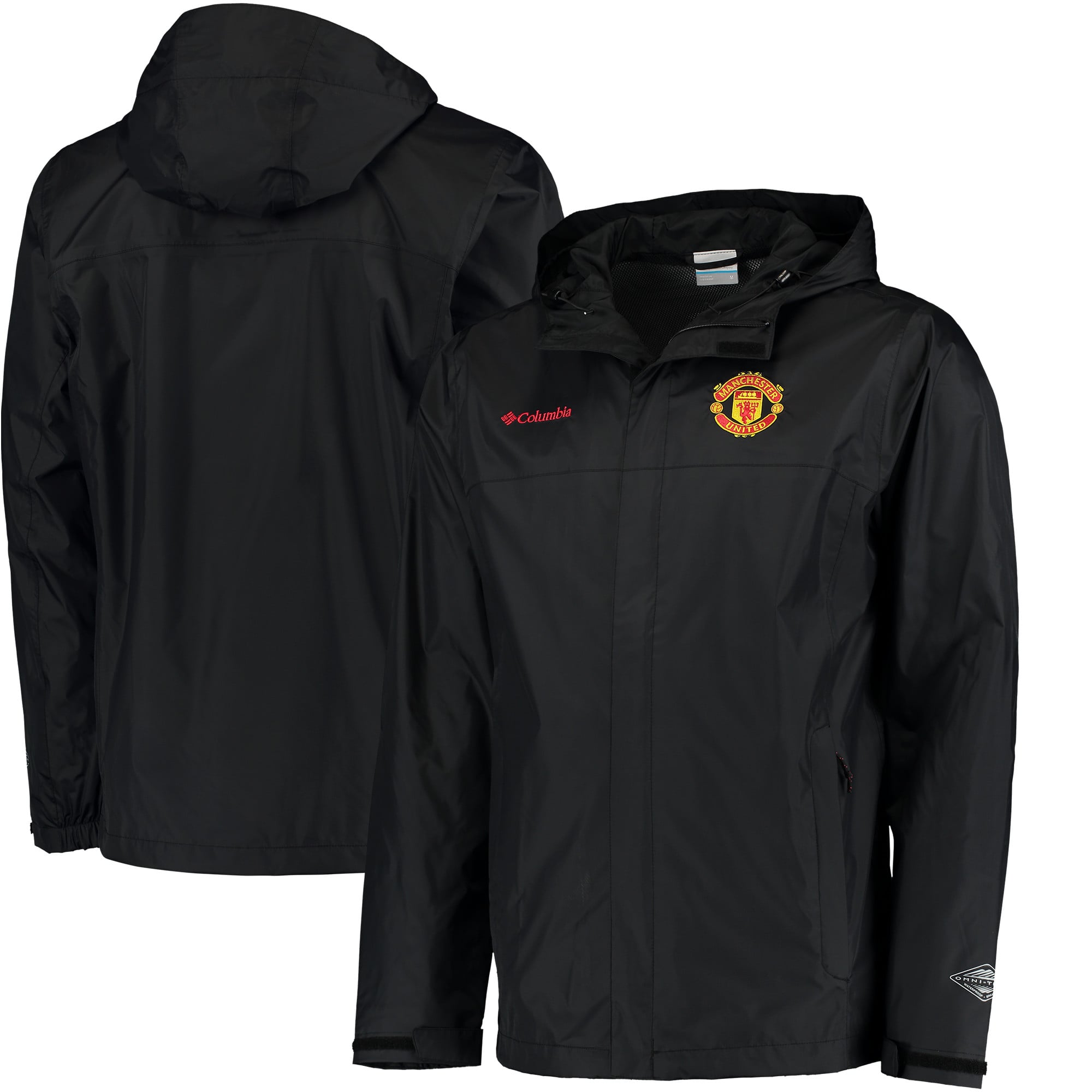 Men's Columbia Black Manchester United Watertight II Full-Zip Jacket