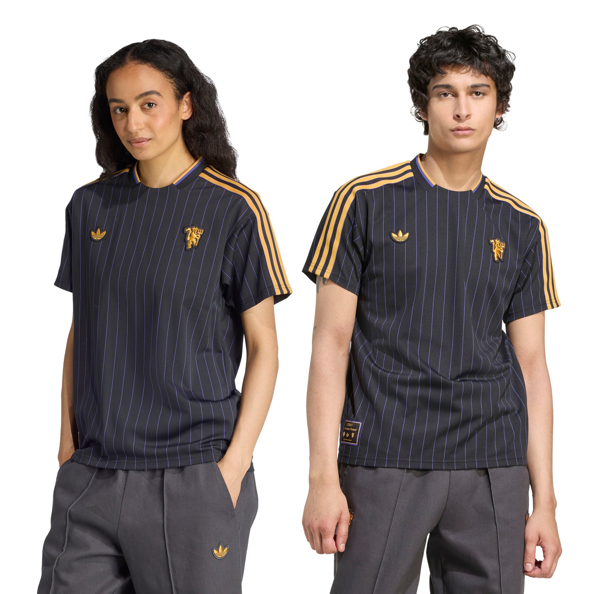 Unisex adidas  Black Manchester United Terrace Icons Jersey