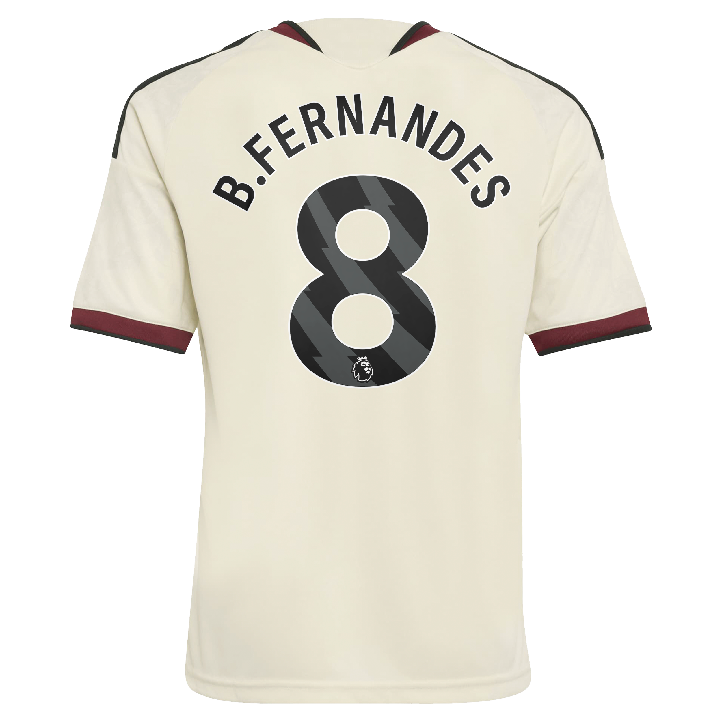 Maillot domicile réplique rouge de Bruno Fernandes, Manchester United, saison 2026/27, pour enfant (adidas).