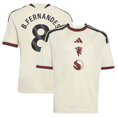 Bruno Fernandes Manchester United adidas Youth 2026/27 Third Replica Jersey - Cream