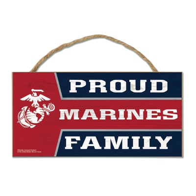  Marines WinCraft 5'' x 10'' Rope Wood Sign