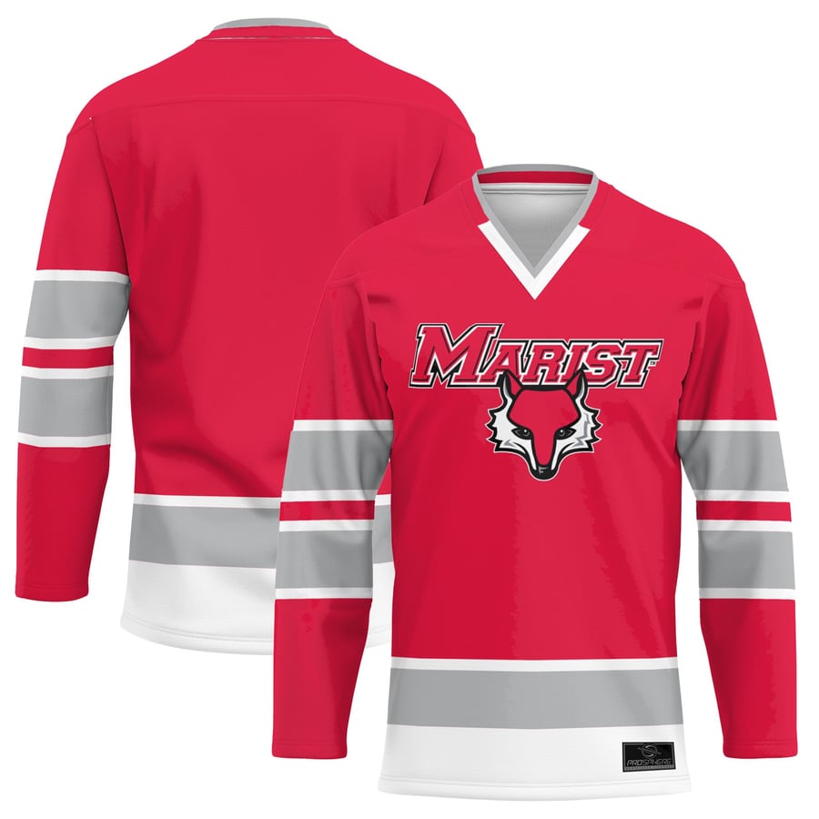 Maillot De Hockey Villa Homme - Polyester, Manches Longues, Broderie Numéro - Style Casual Sportif