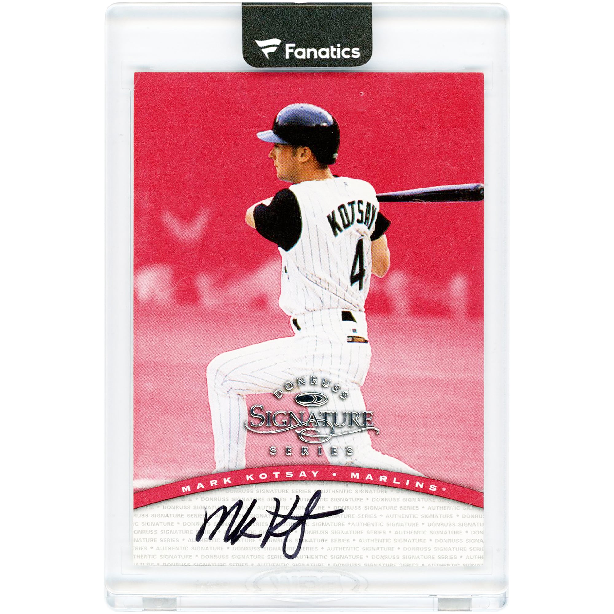 Carte de recrue autographiée de Mark Kotsay, Florida Marlins, série Donruss Signature 1997, numéro NNO